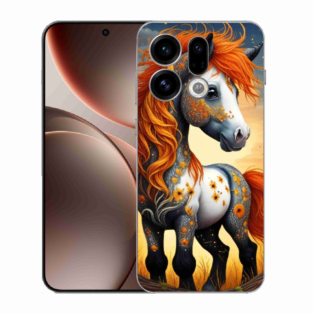 Gelový kryt mmCase na Oppo Find X9 - barevný poník