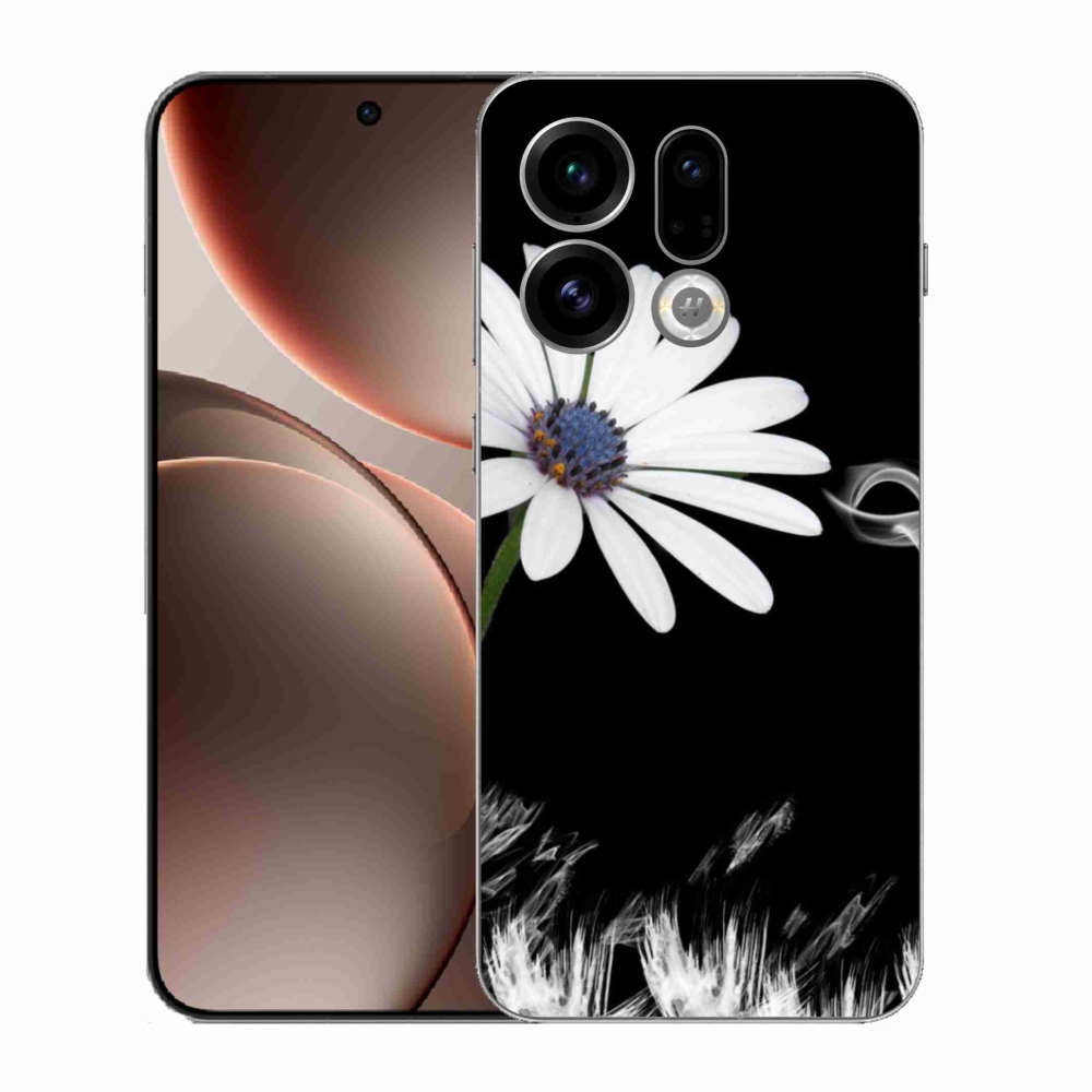 Gelový kryt mmCase na Oppo Find X9 - bílá květina