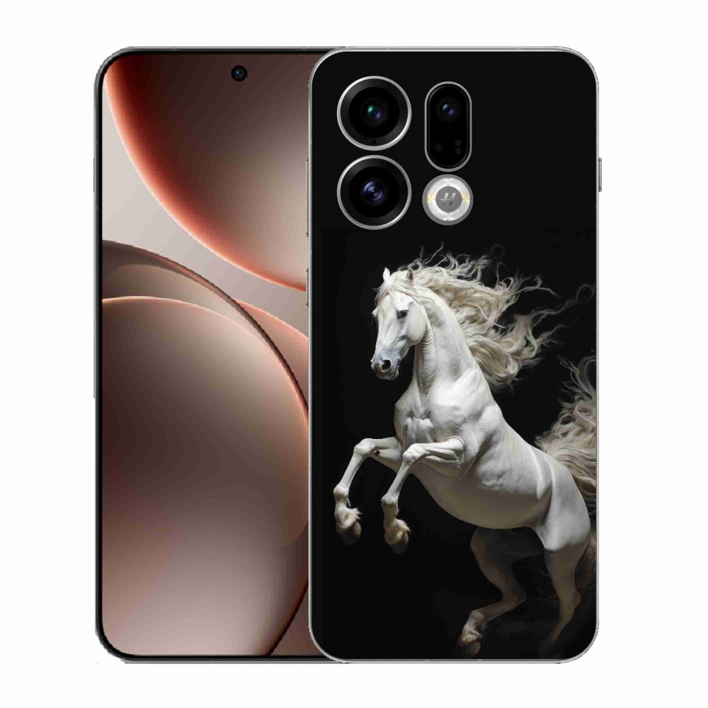 Gelový kryt mmCase na Oppo Find X9 - bílý kůň 4