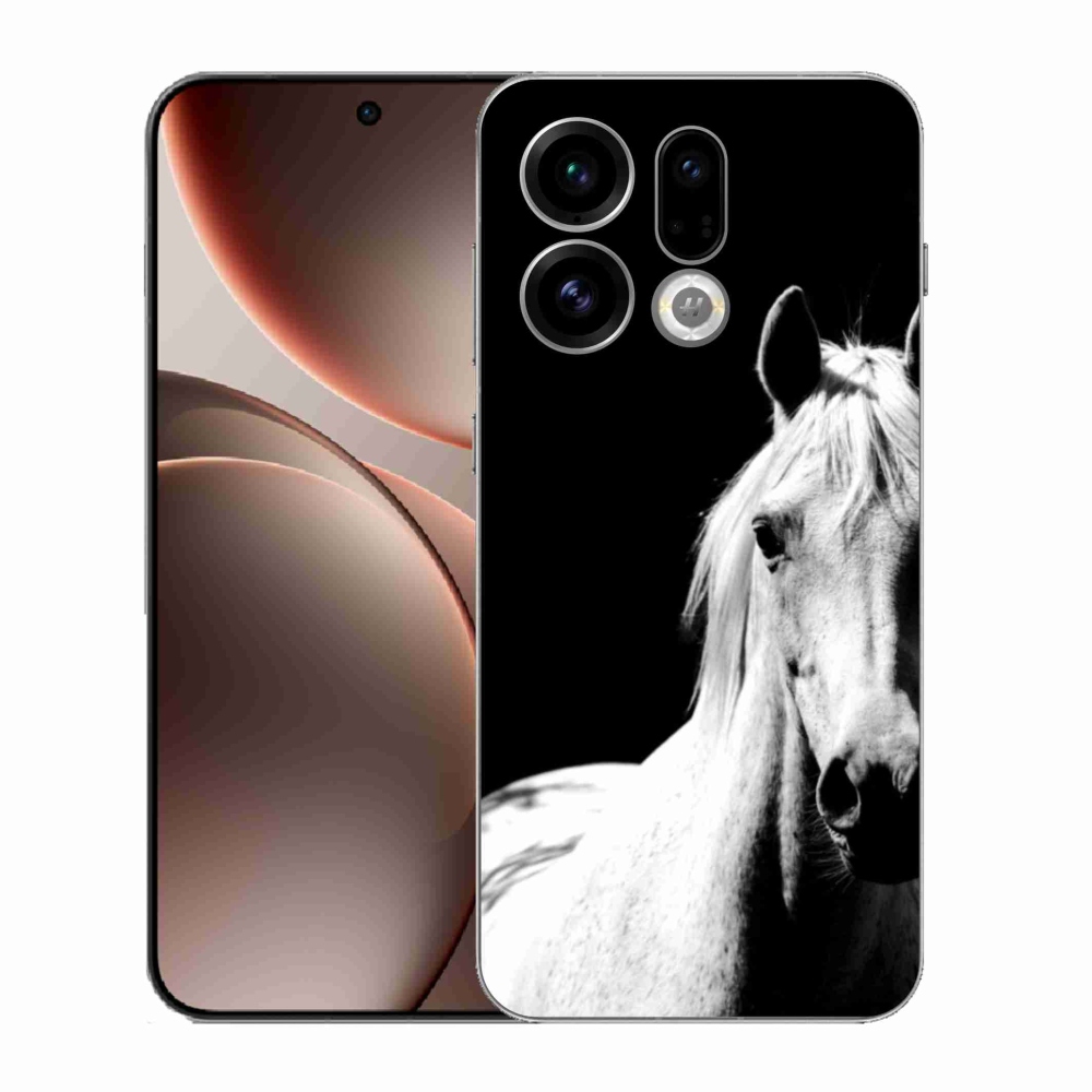 Gelový kryt mmCase na Oppo Find X9 - bílý kůň 5