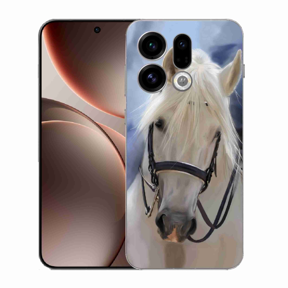 Gelový kryt mmCase na Oppo Find X9 - bílý kůň