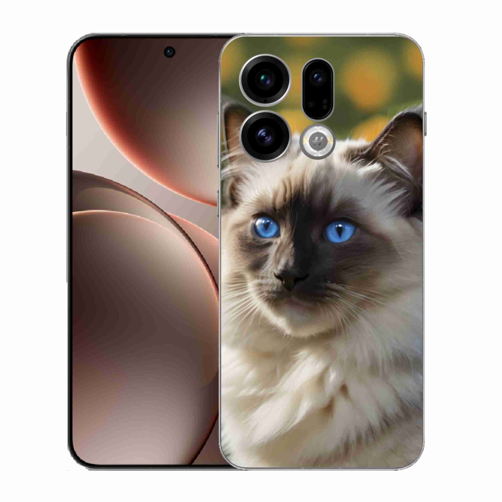 Gelový kryt mmCase na Oppo Find X9 - bílý ragdoll