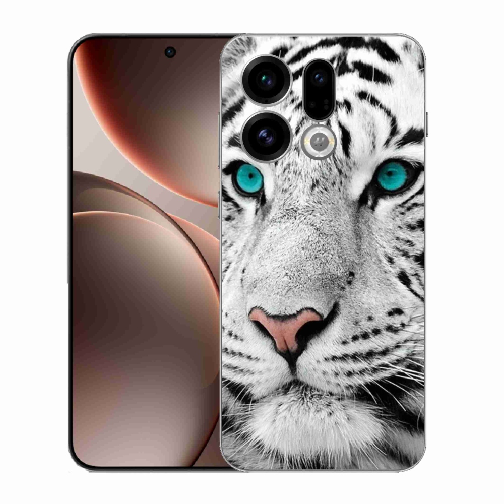 Gelový kryt mmCase na Oppo Find X9 - bílý tygr