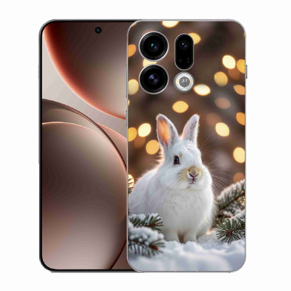 Gelový kryt mmCase na Oppo Find X9 - bílý zajíc