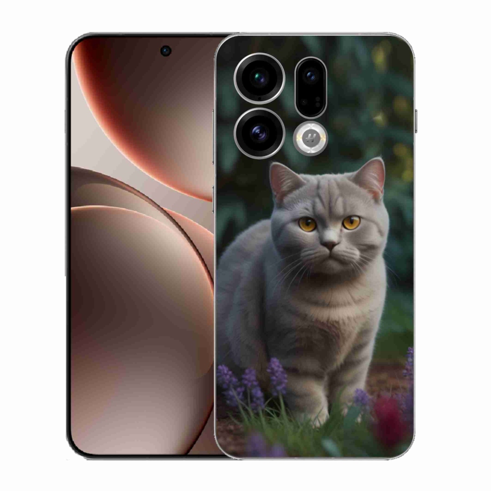 Gelový kryt mmCase na Oppo Find X9 - britská kočka