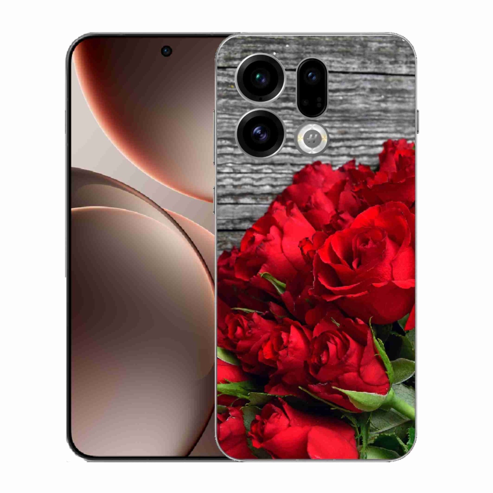 Gelový kryt mmCase na Oppo Find X9 - červené růže