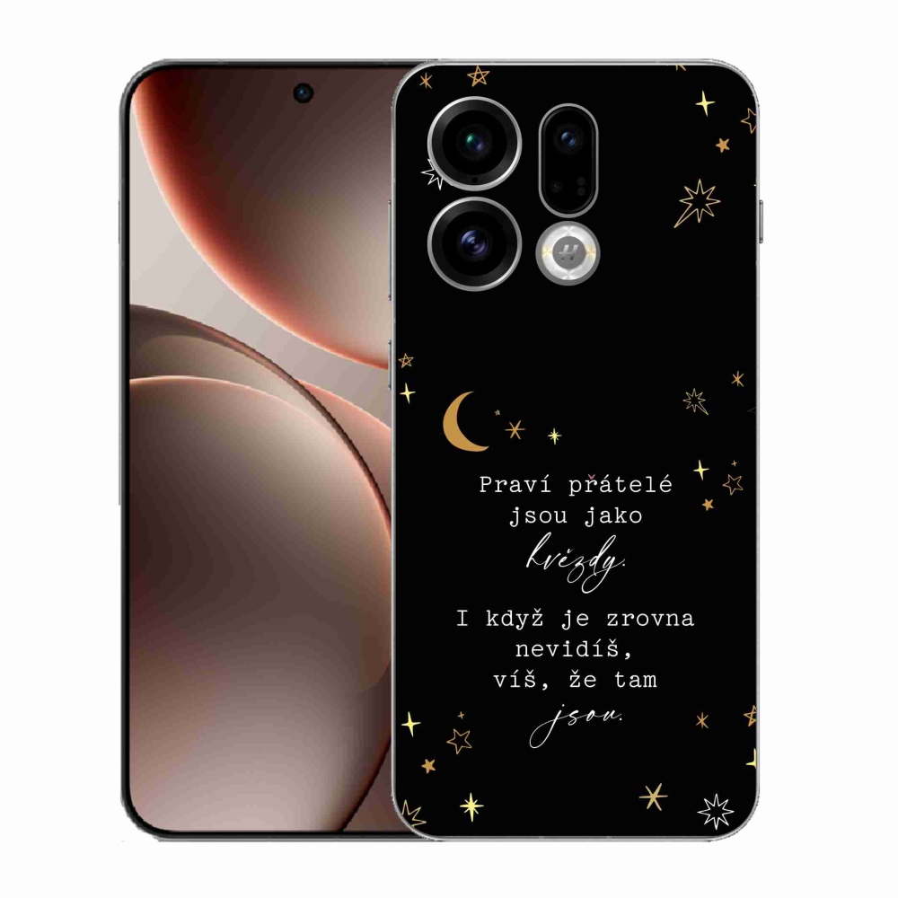 Gelový kryt mmCase na Oppo Find X9 - citát 6 černé pozadí