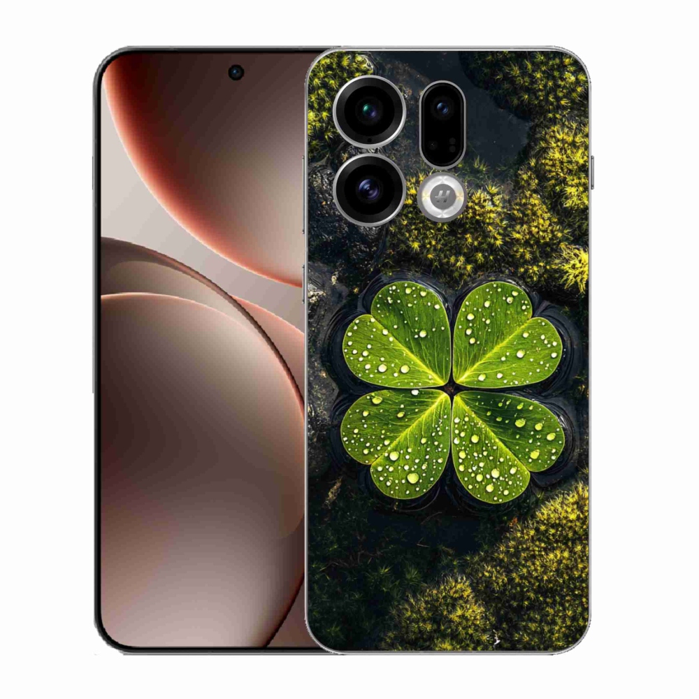 Gelový kryt mmCase na Oppo Find X9 - čtyřlístek