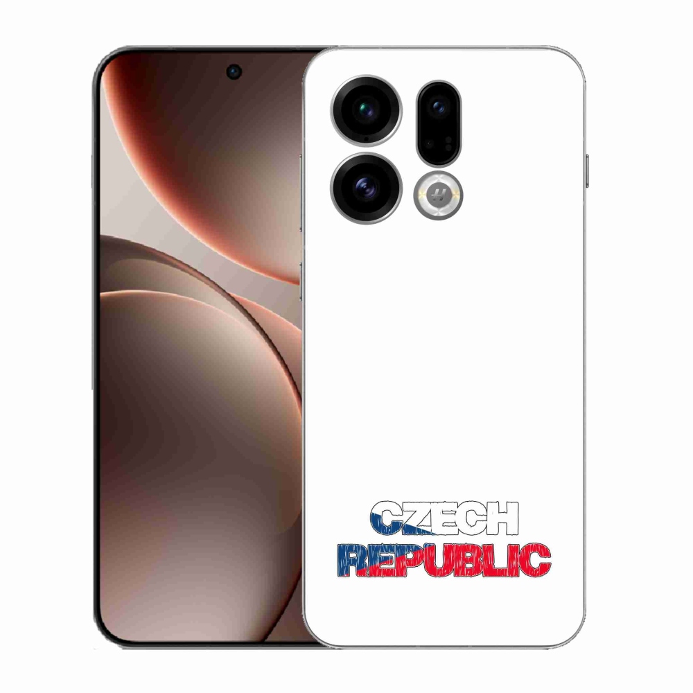 Gelový kryt mmCase na Oppo Find X9 - Czech Republic bílé pozadí