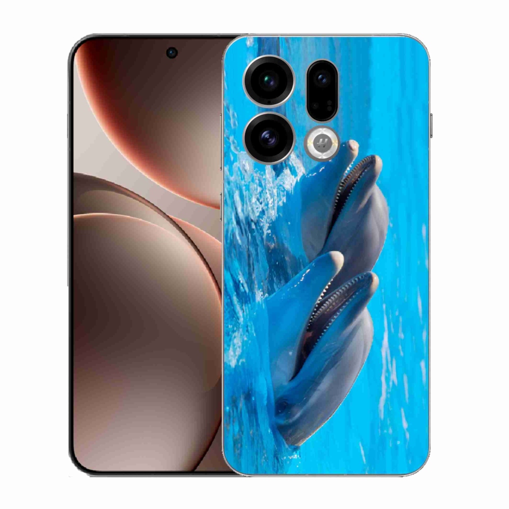 Gelový kryt mmCase na Oppo Find X9 - delfíni