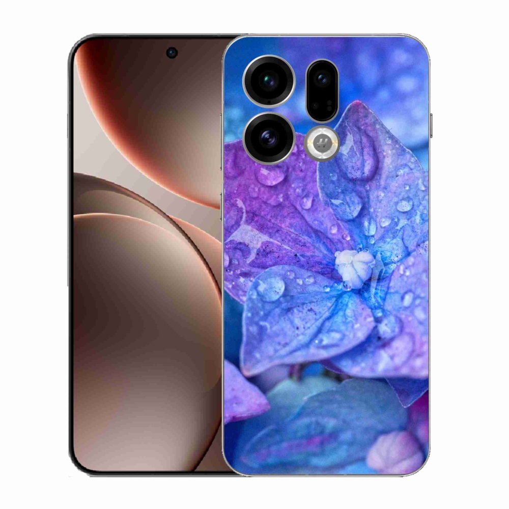 Gelový kryt mmCase na Oppo Find X9 - fialový květ