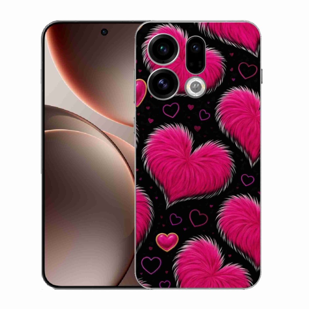 Gelový kryt mmCase na Oppo Find X9 - hebká srdce