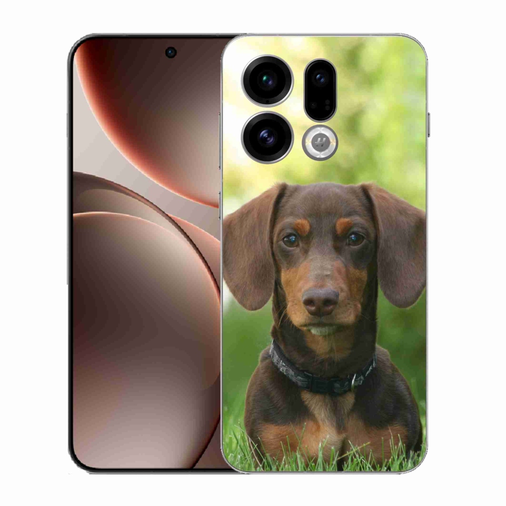 Gelový kryt mmCase na Oppo Find X9 - hnědý jezevčík