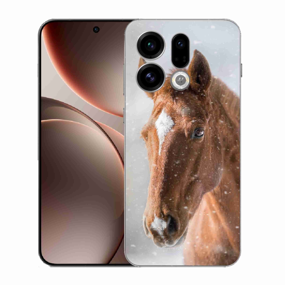 Gelový kryt mmCase na Oppo Find X9 - hnědý kůň 2