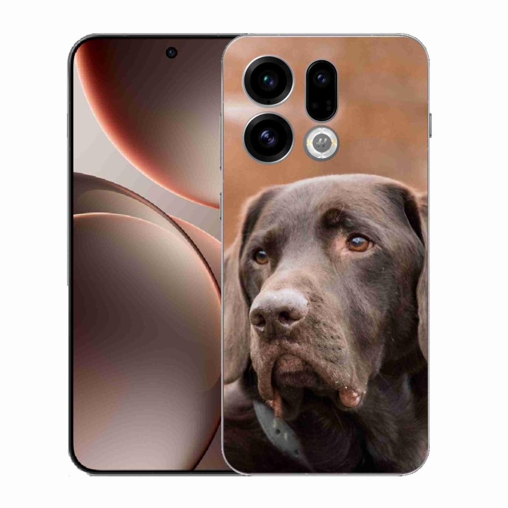 Gelový kryt mmCase na Oppo Find X9 - hnědý labrador