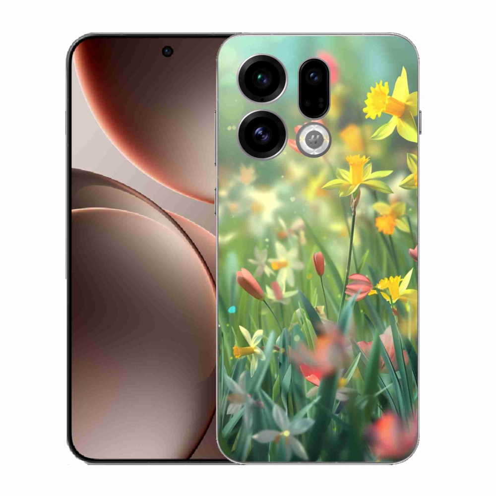 Gelový kryt mmCase na Oppo Find X9 - jarní květy