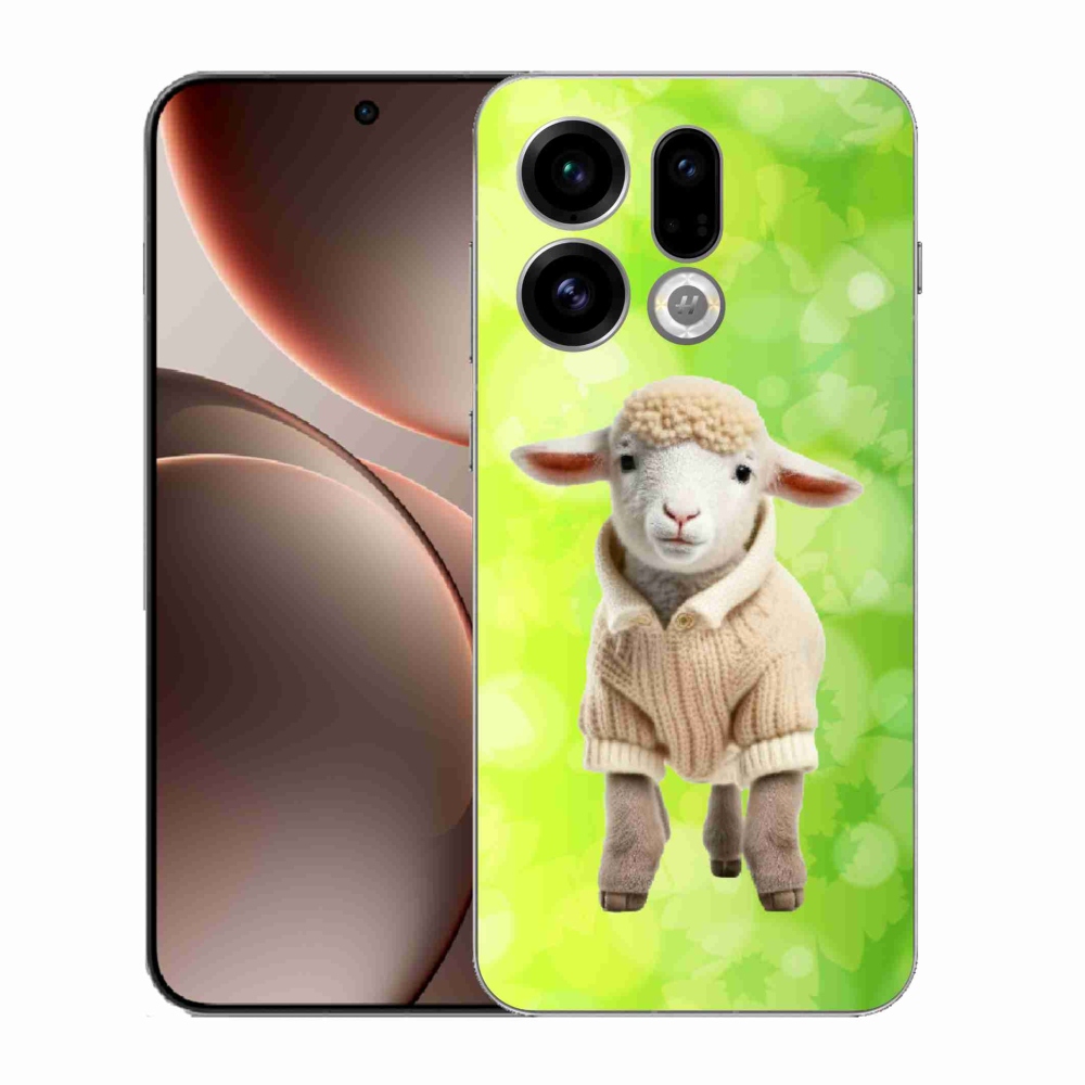 Gelový kryt mmCase na Oppo Find X9 - jehně ve svetru