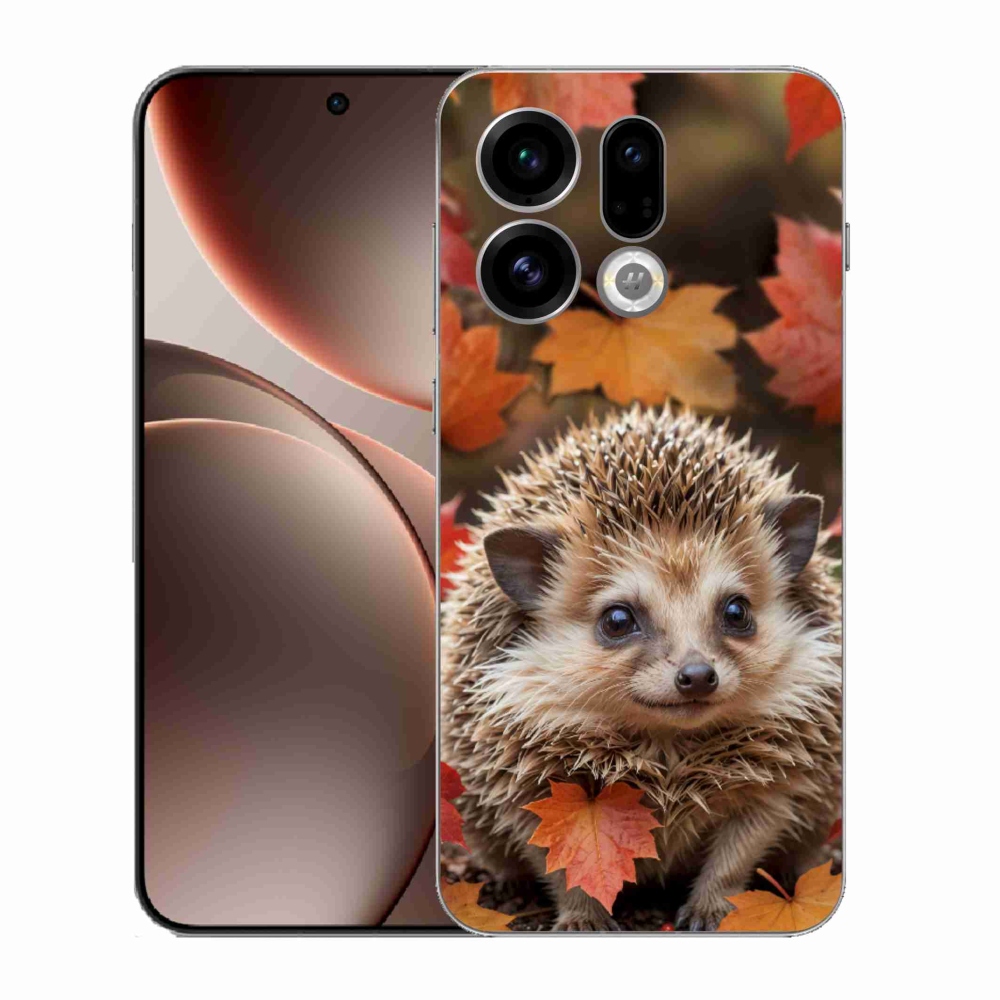 Gelový kryt mmCase na Oppo Find X9 - ježek v listí