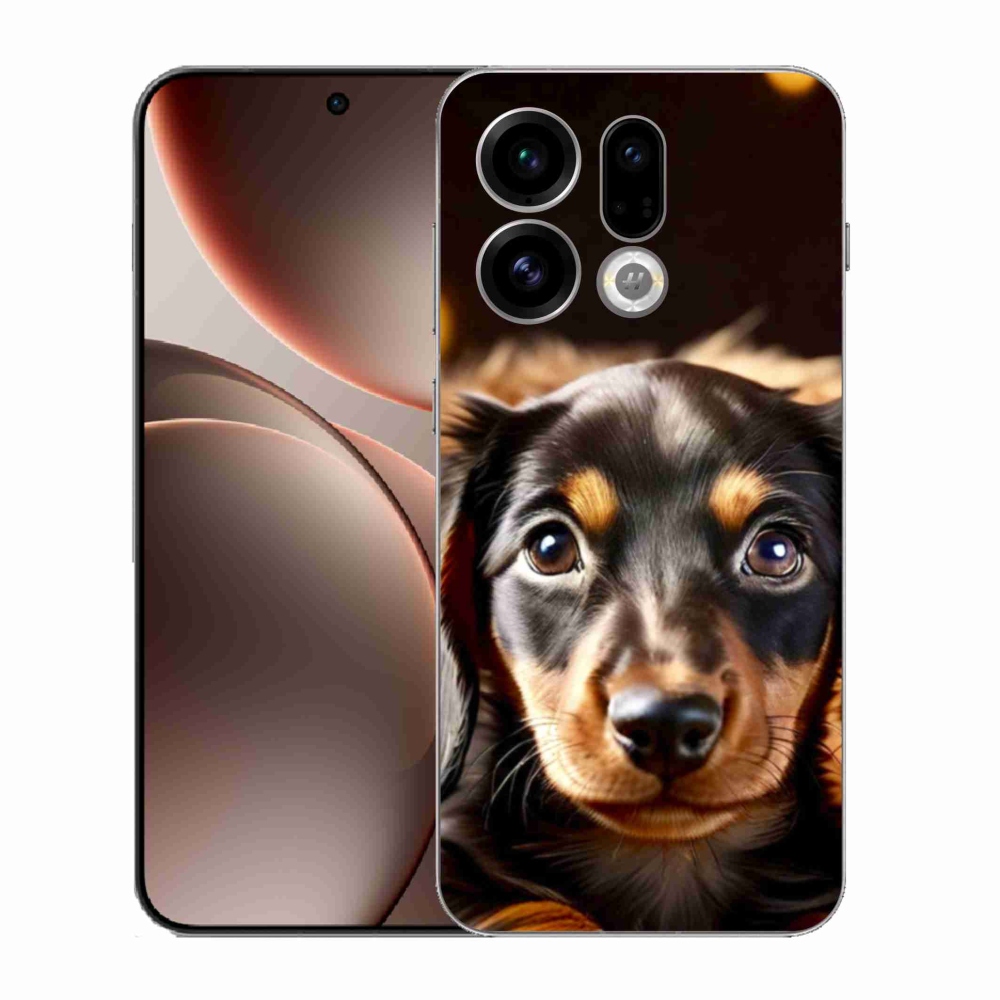 Gelový kryt mmCase na Oppo Find X9 - jezevčík