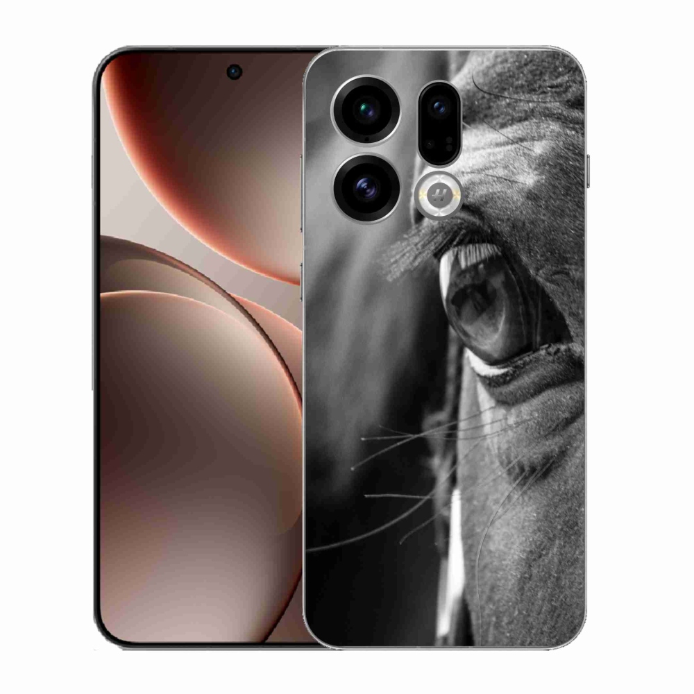 Gelový kryt mmCase na Oppo Find X9 - koňský pohled