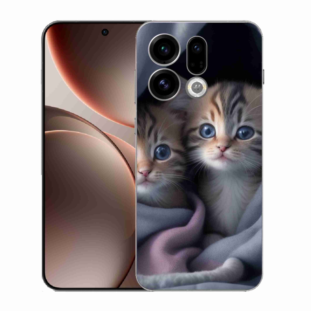 Gelový kryt mmCase na Oppo Find X9 - kočičí duo 2