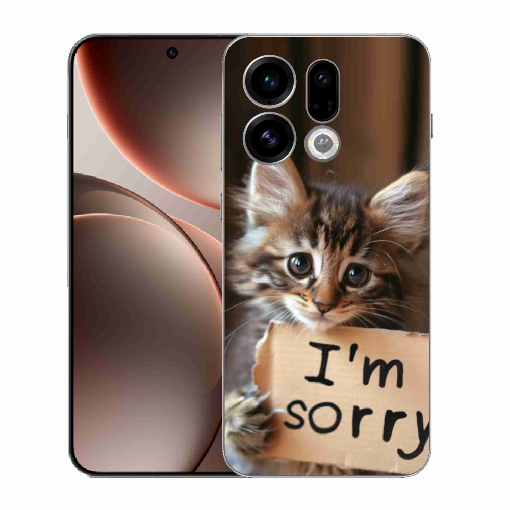 Gelový kryt mmCase na Oppo Find X9 - kočíčí omluva