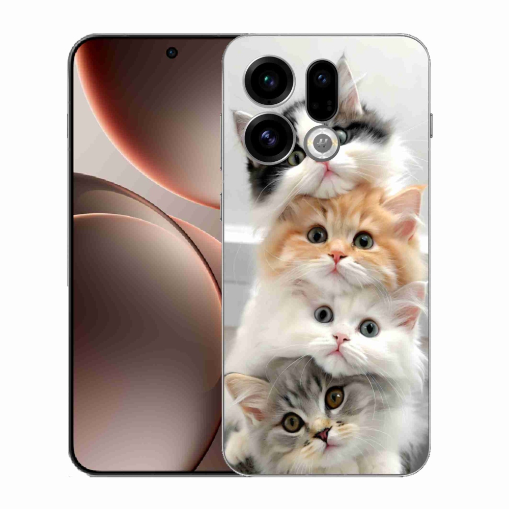 Gelový kryt mmCase na Oppo Find X9 - kočičí parta