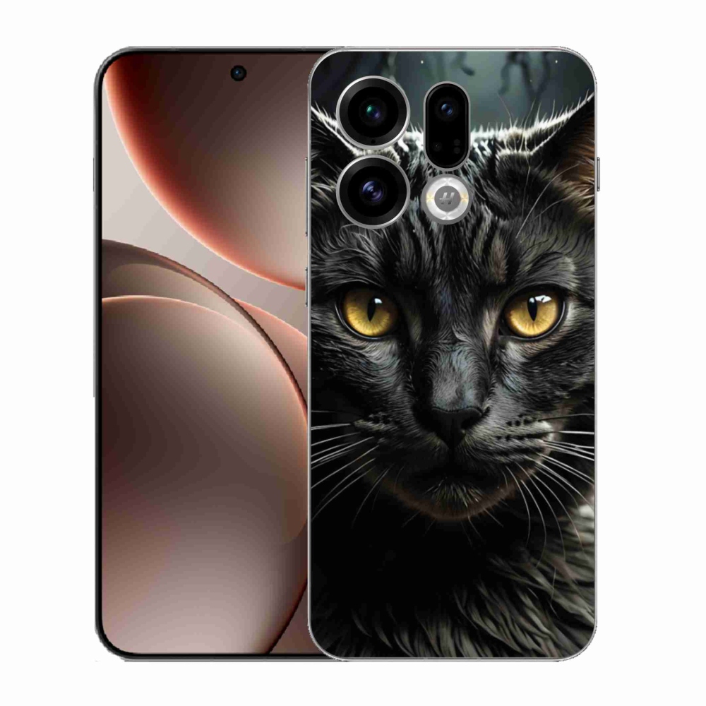 Gelový kryt mmCase na Oppo Find X9 - kočičí pohled 3