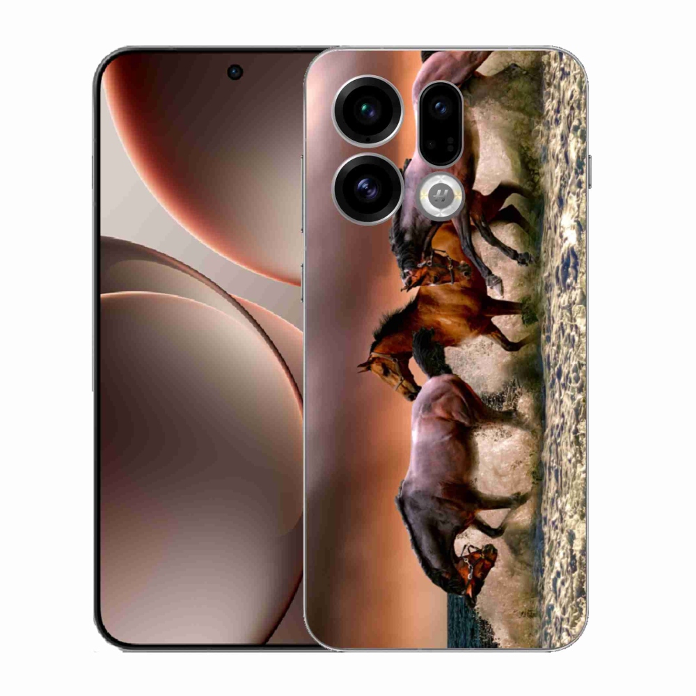 Gelový kryt mmCase na Oppo Find X9 - koně 1
