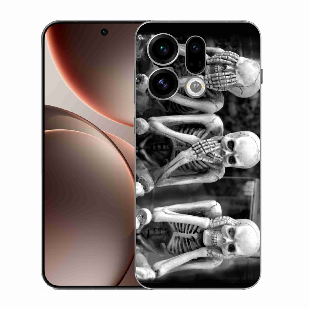 Gelový kryt mmCase na Oppo Find X9 - kostlivci
