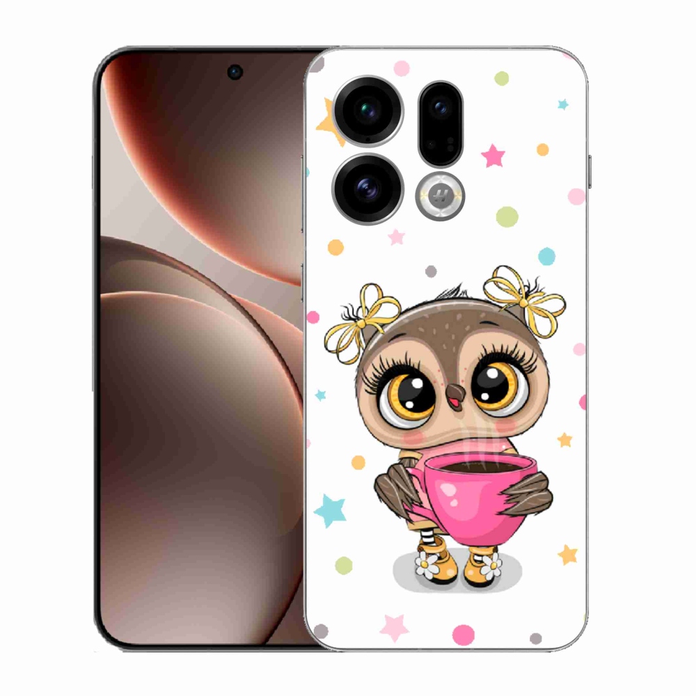 Gelový kryt mmCase na Oppo Find X9 - kreslená sovička