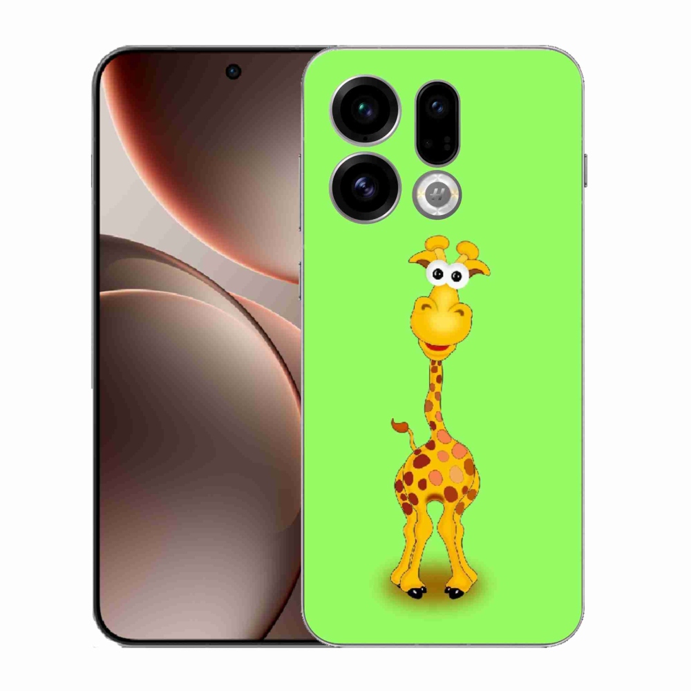 Gelový kryt mmCase na Oppo Find X9 - kreslená žirafa