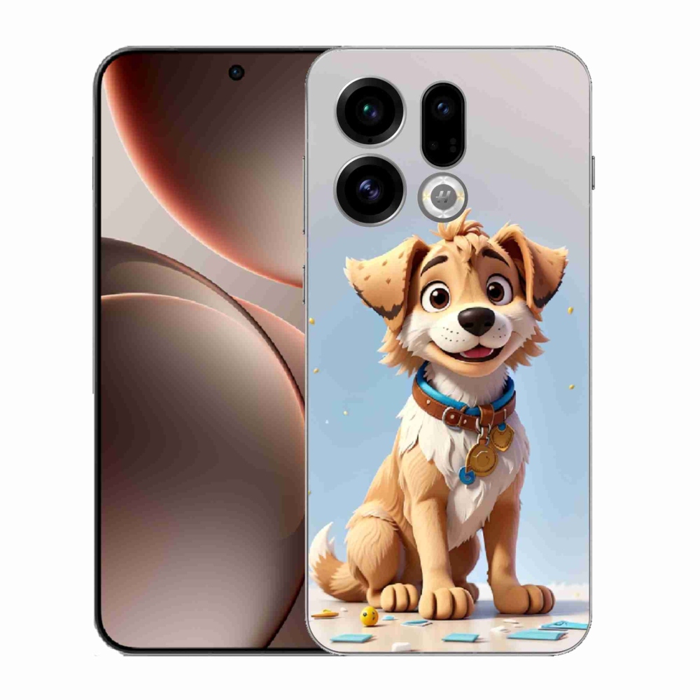 Gelový kryt mmCase na Oppo Find X9 - kreslené štěně