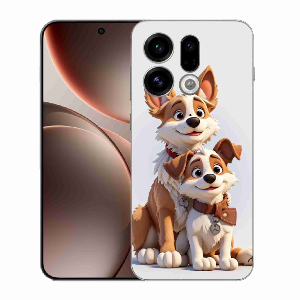 Gelový kryt mmCase na Oppo Find X9 - kreslení psi