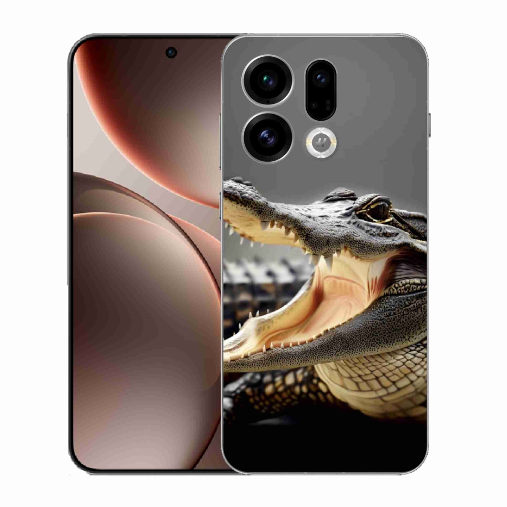 Gelový kryt mmCase na Oppo Find X9 - krokodýl