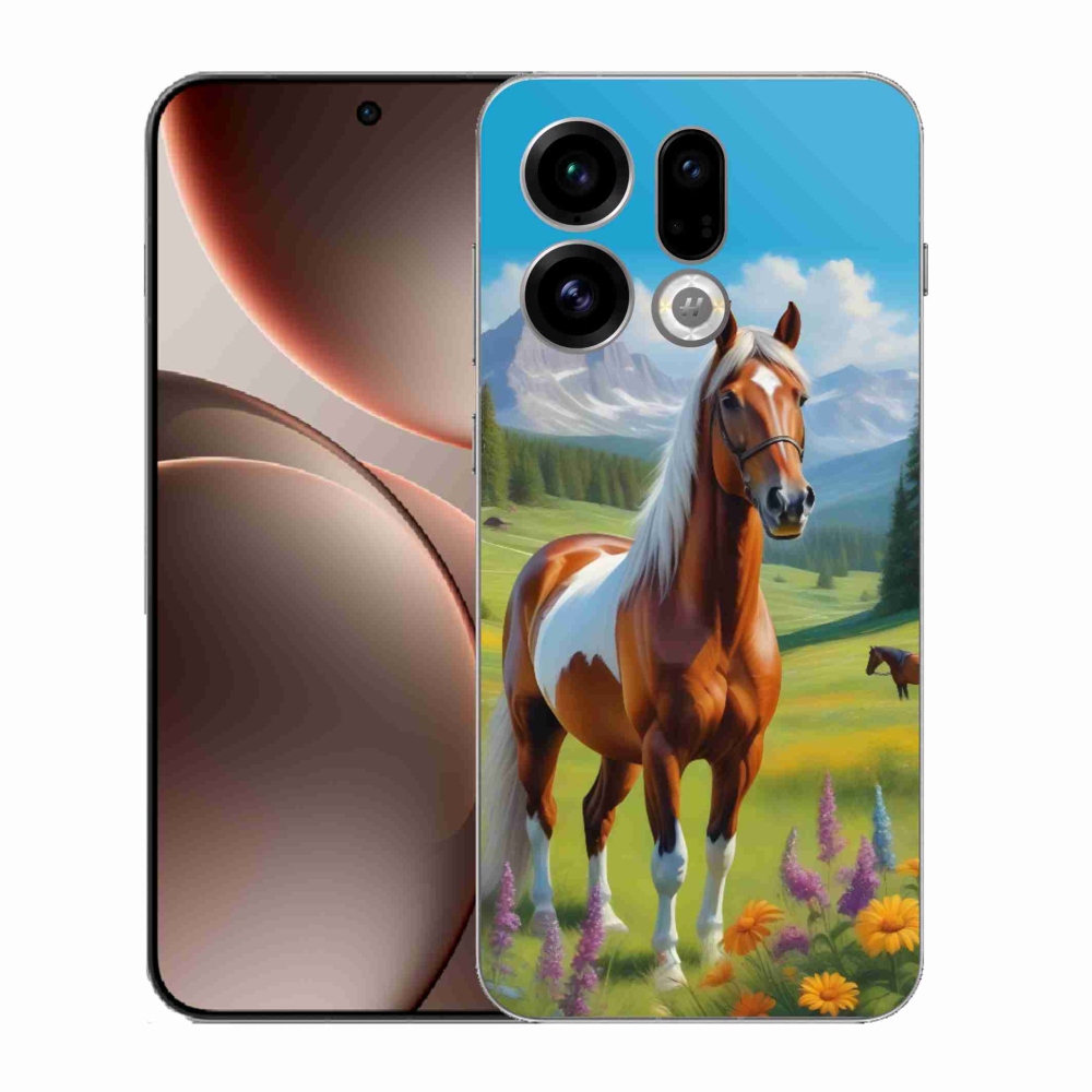 Gelový kryt mmCase na Oppo Find X9 - kůň na louce