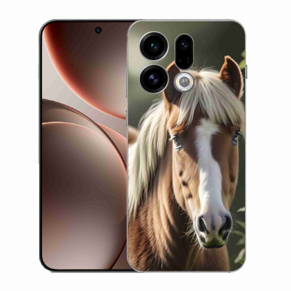 Gelový kryt mmCase na Oppo Find X9 - kůň se světlou hřívou