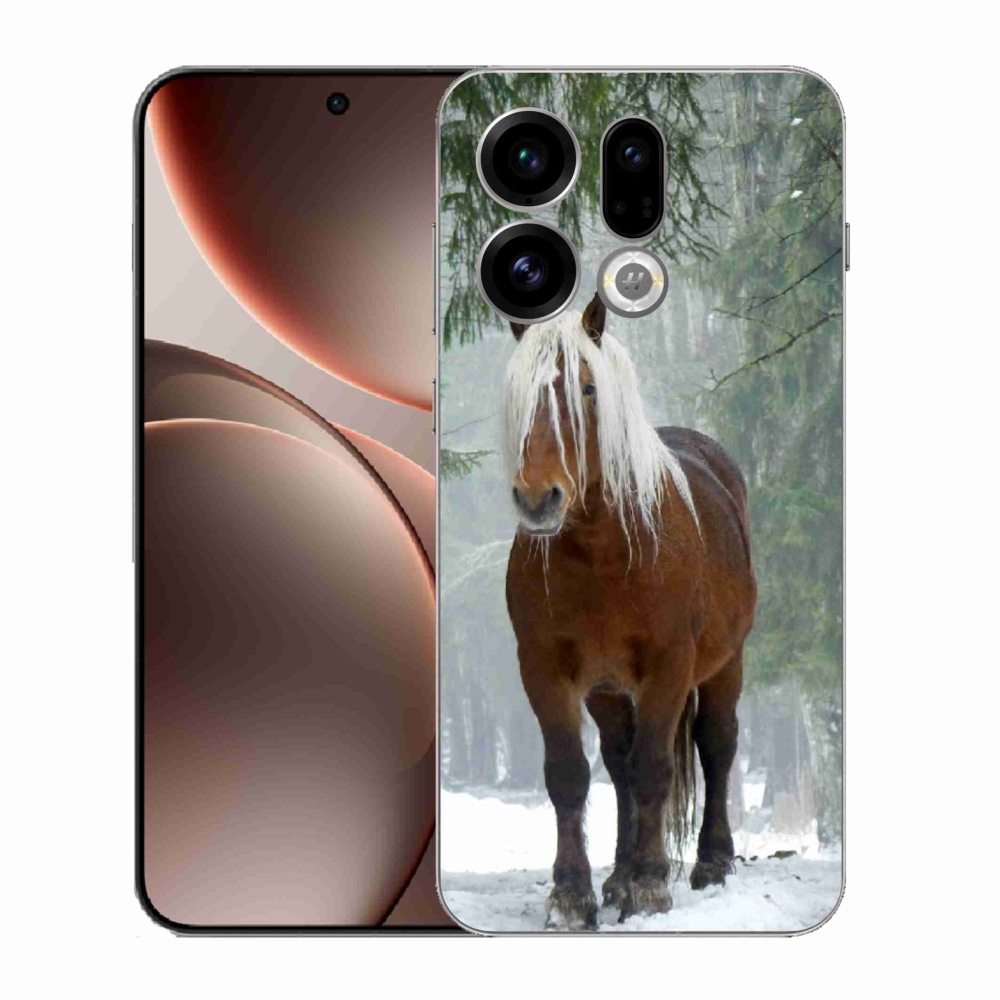 Gelový kryt mmCase na Oppo Find X9 - kůň v lese