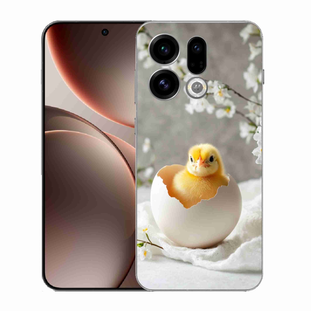 Gelový kryt mmCase na Oppo Find X9 - kuřátko