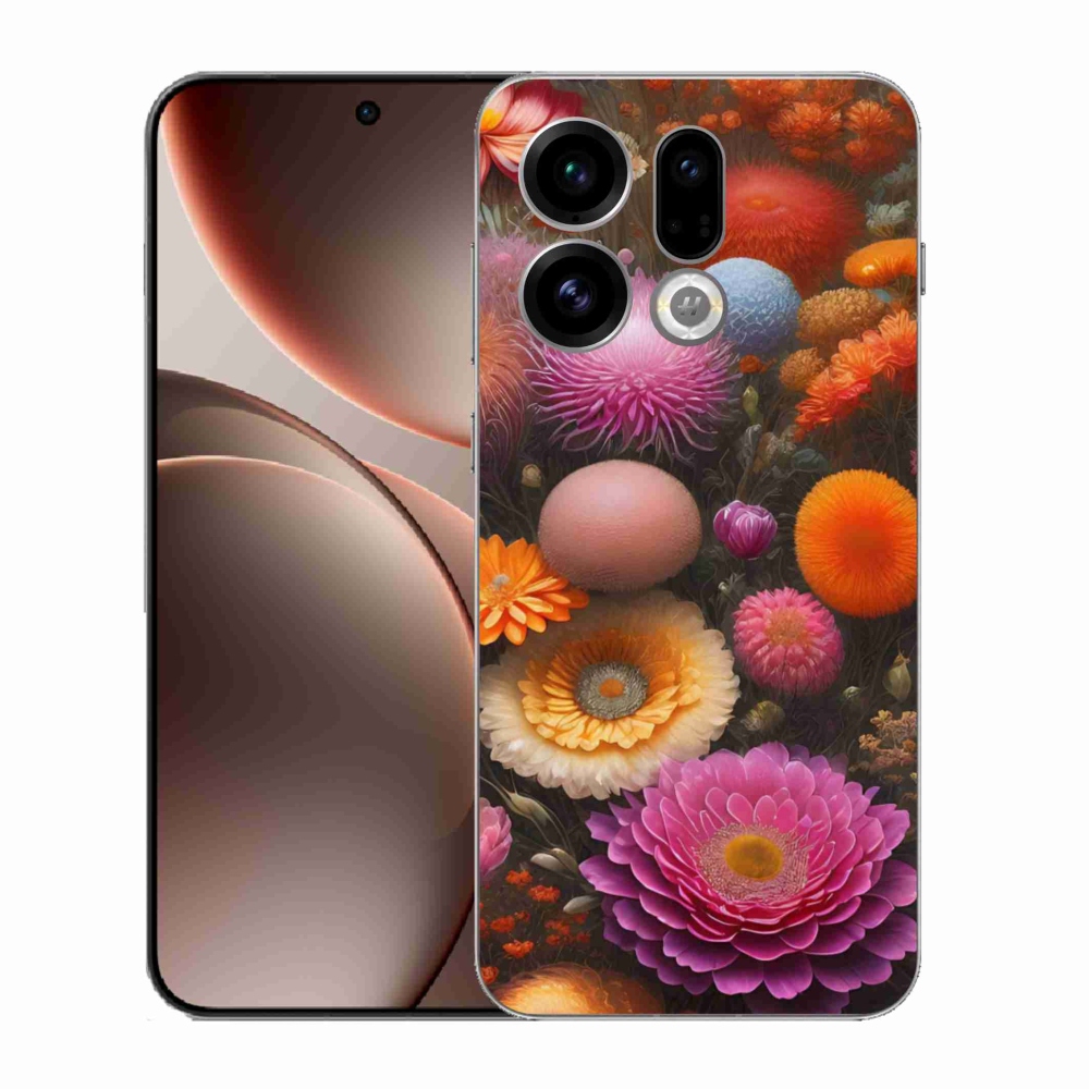 Gelový kryt mmCase na Oppo Find X9 - květinová kompozice