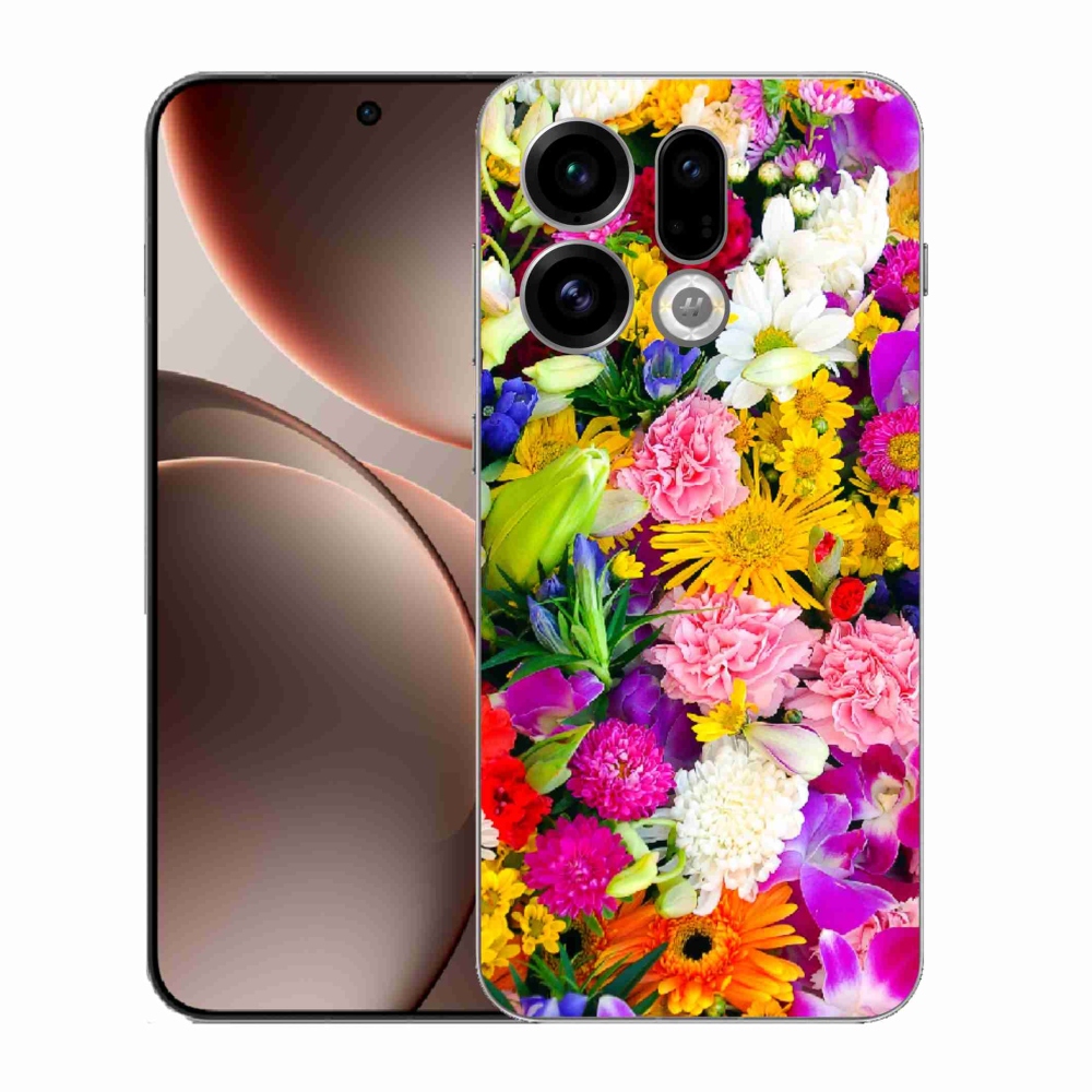 Gelový kryt mmCase na Oppo Find X9 - květiny 12