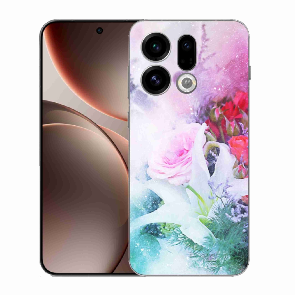 Gelový kryt mmCase na Oppo Find X9 - květiny 4
