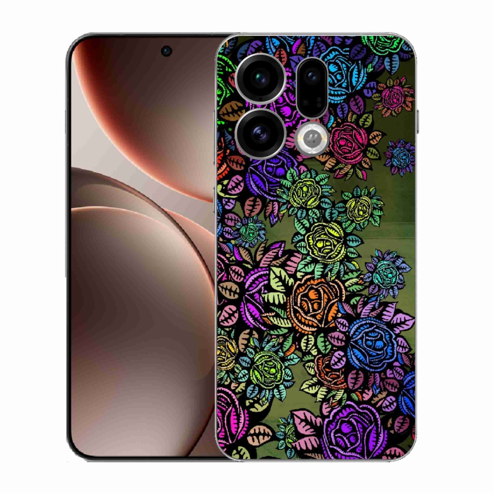 Gelový kryt mmCase na Oppo Find X9 - květiny 6