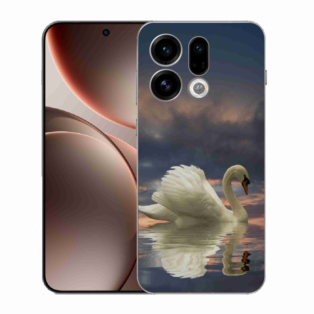 Gelový kryt mmCase na Oppo Find X9 - labuť
