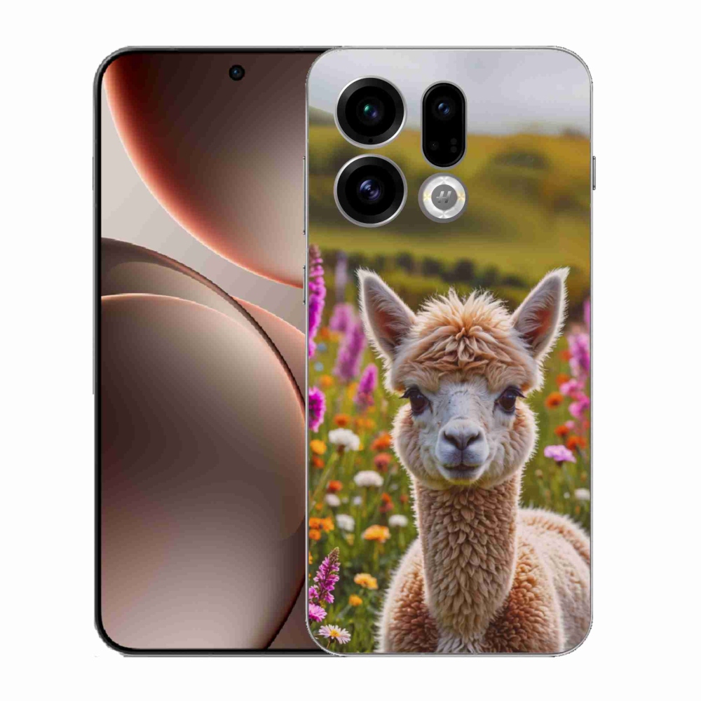 Gelový kryt mmCase na Oppo Find X9 - lama na louce