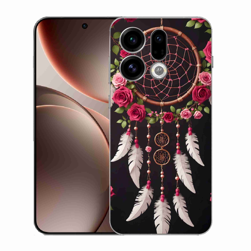 Gelový kryt mmCase na Oppo Find X9 - lapač snů s růžemi