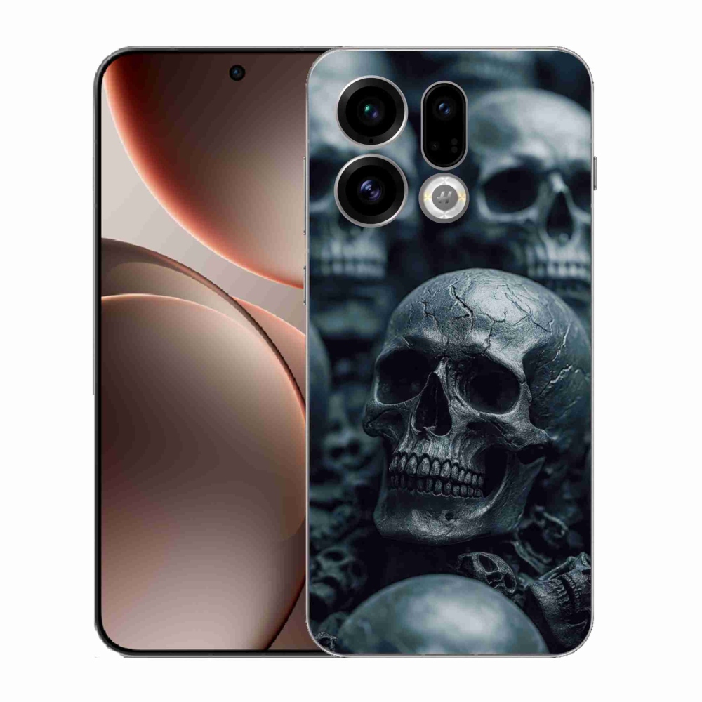 Gelový kryt mmCase na Oppo Find X9 - lebka 2