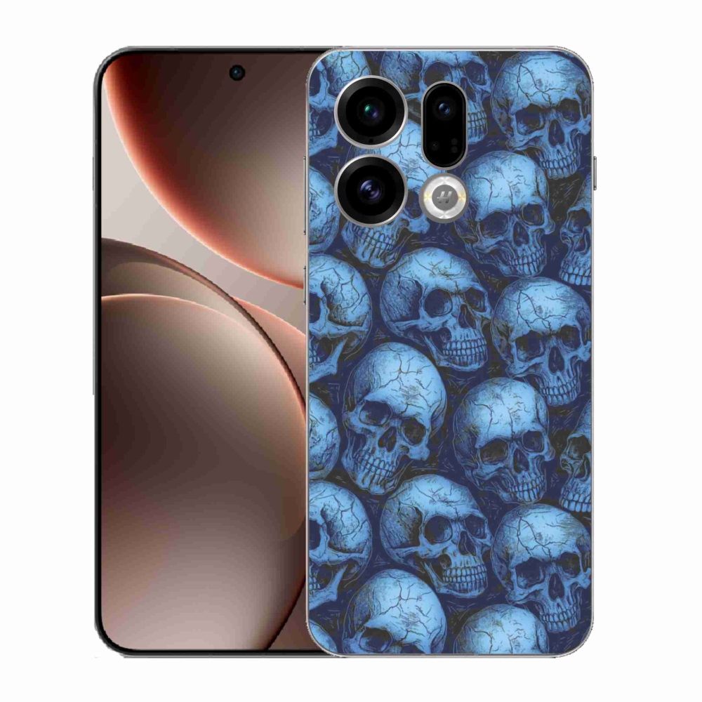 Gelový kryt mmCase na Oppo Find X9 - lebky