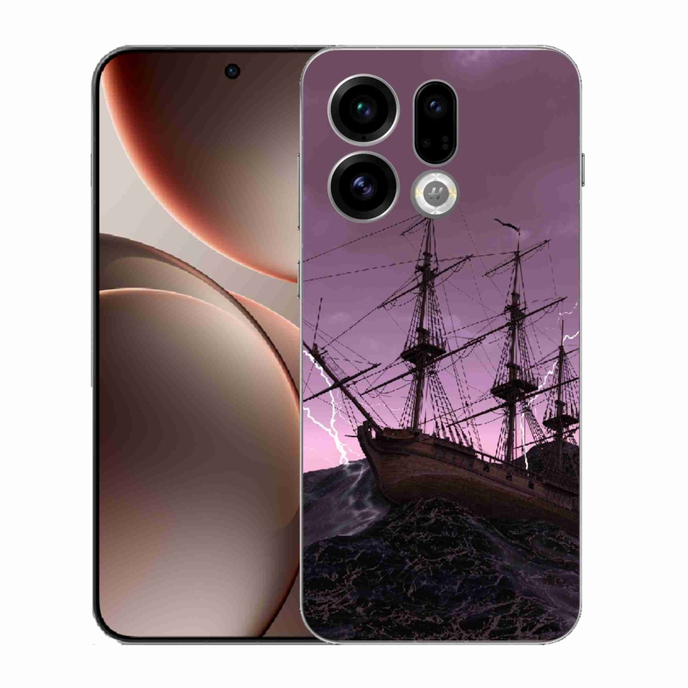 Gelový kryt mmCase na Oppo Find X9 - loď v bouři