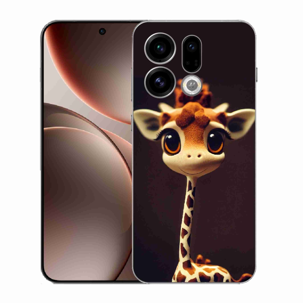 Gelový kryt mmCase na Oppo Find X9 - malá žirafa